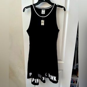 Victoria’s Secret Pink sleeveless dress with logo trim. Brand new.